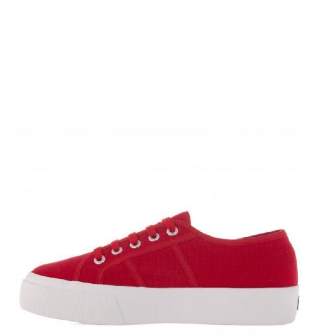 Basket Superga 2730 COTU SUPERGA Femme Rouge Lacets Textile Rouge Cdiscount Chaussures