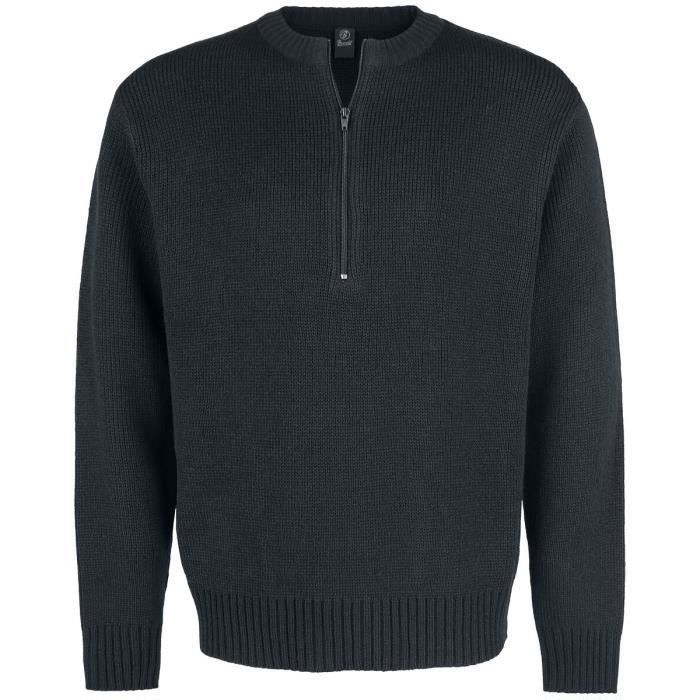 Pull LL Bean Homme – Gris, Taille L, 1/4 Zip, Coton Et Cachemire – Coupe Régulière