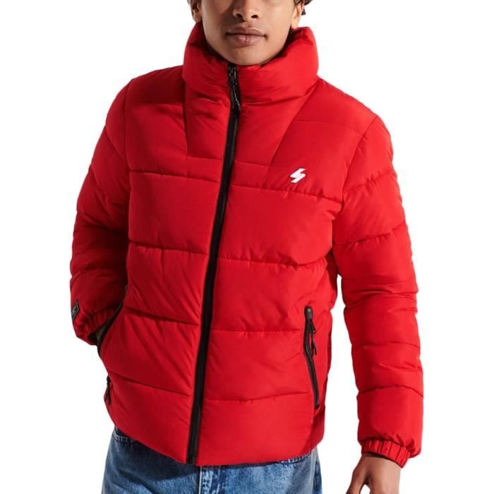 Doudoune superdry homme rouge best sale