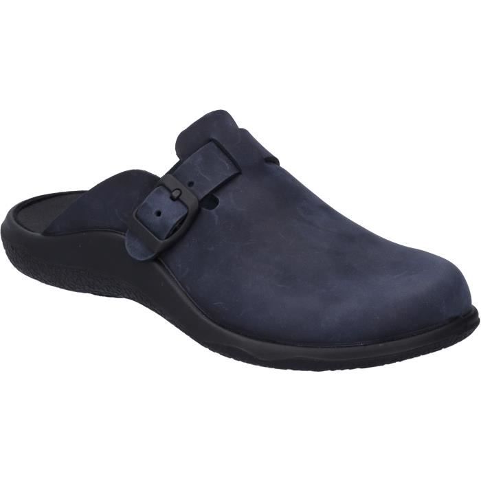 Chaussons Mules En Liège Et Cuir - Pantoufles Chaudes Réglables Boucle, Tailles 36-48