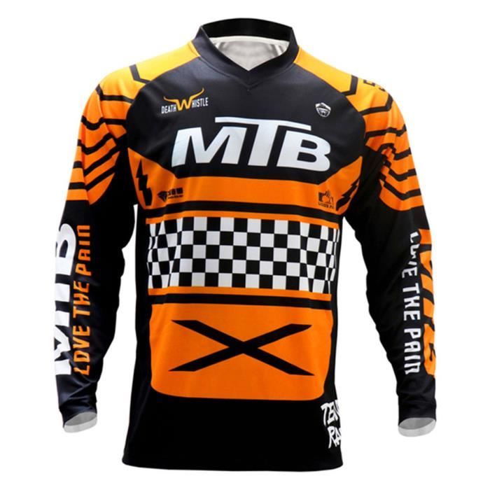 Dressnu Maillot Cyclisme Manches Longues Homme - Tenue Vélo Respirante Et Confortable