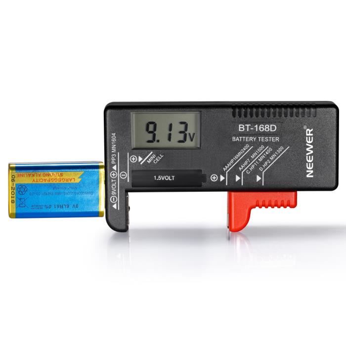 Universel Testeur De Piles Numérique Digital Pour AA AAA C D N 9V 1.5V
