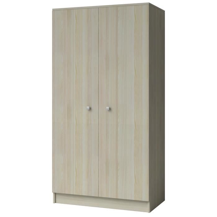 Armoire Enfant En Panneaux De Particules Frene Dim L 80 X P