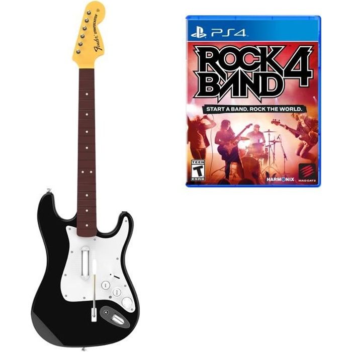 Pack Rock Band 4 & Guitare Fender Stratocaster Sans Fil Ps4