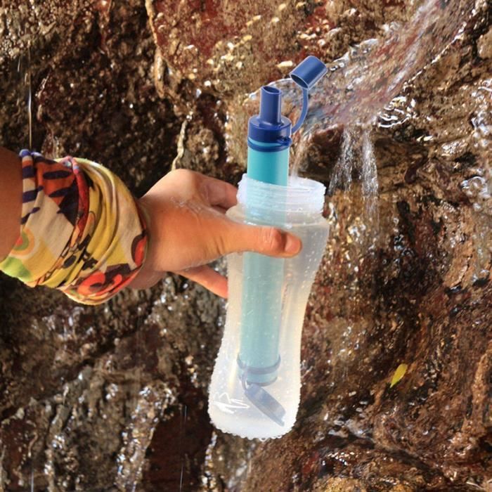 Paille Filtrante Tentock - Purificateur D'Eau Portable Pour Rando, Camping Et Urgence - Filtre 4000L