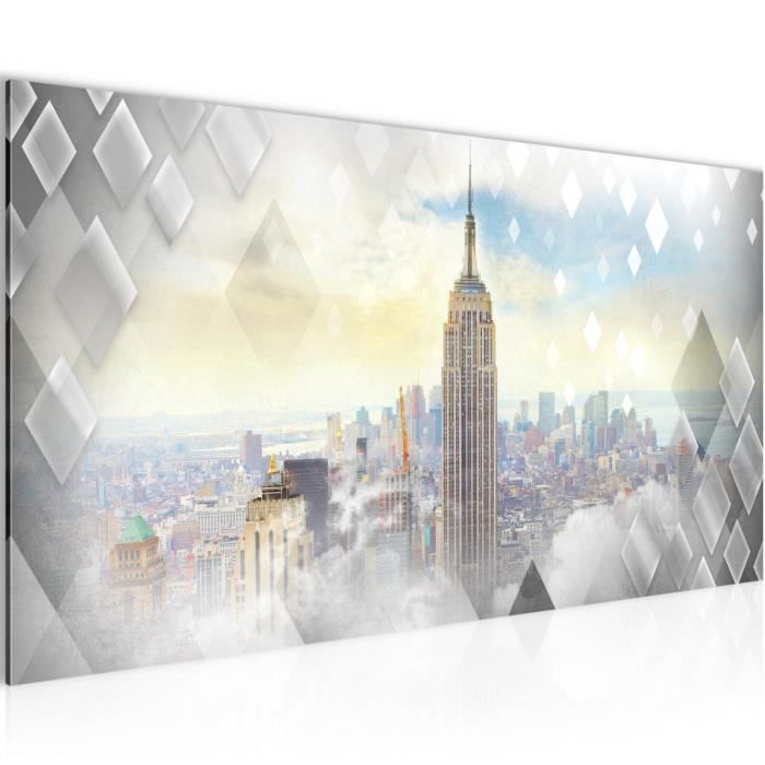 Décoration Murale The Line New York XL - Vue De Jersey City - Noir 125 Cm - Occasion Avec Défaut