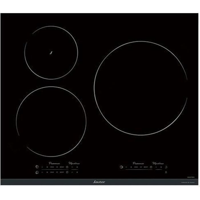 Table à Induction - SAUTER - SPI9643B - 4 zones - Avant biseauté - Noir