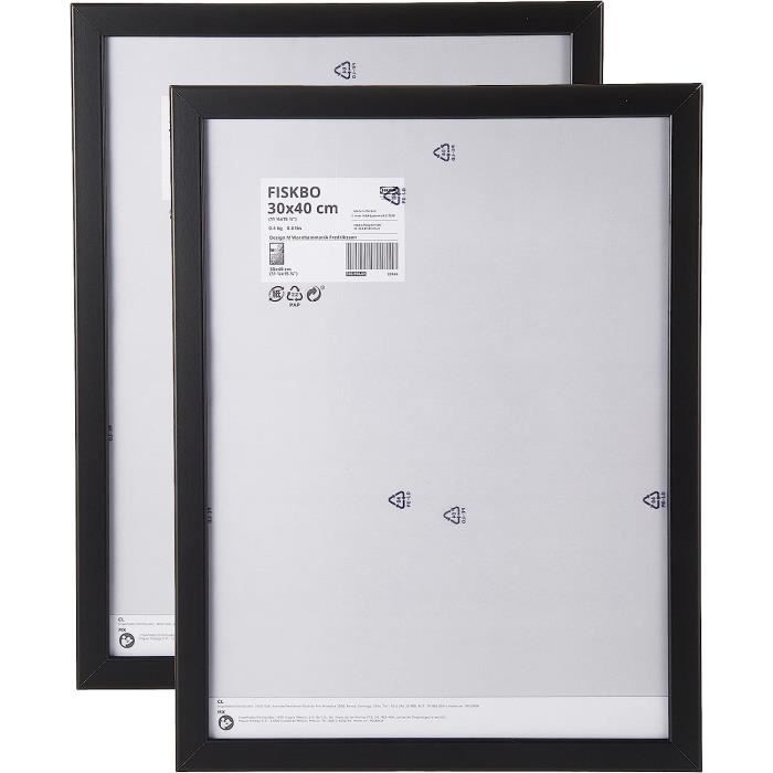 FISKBO Cadre, noir, 30x40 cm - IKEA
