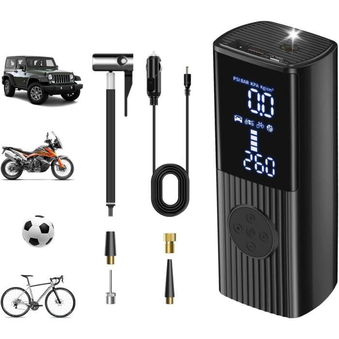 Compresseur D'Air Portatif Sans Fil COCCKO - Gonfleur Pneus Voiture Moto Vélo Intelligent - LED SOS - 4000mAh
