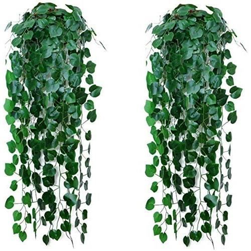2X(PLANTES ARTIFICIELLES SUSPENDUES, Paquet De 3, Eucalyptus Artificiel