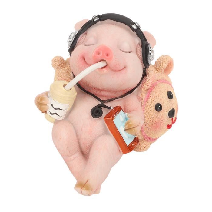 2 Pièces Rétroviseur Voiture Cochon Drôle Mignon - Pendentif Décoration Intérieure Automobile
