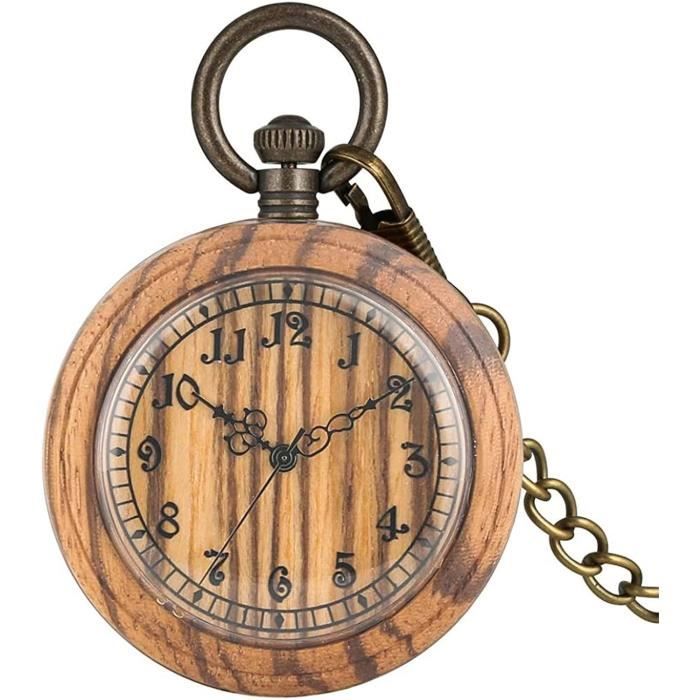 Montre Homme En Bois Naturel Holzwerk Berlin - Chronographe, Chiffres Romains, Date - Bracelet Acier/bois, Mouvement Quartz Japonais