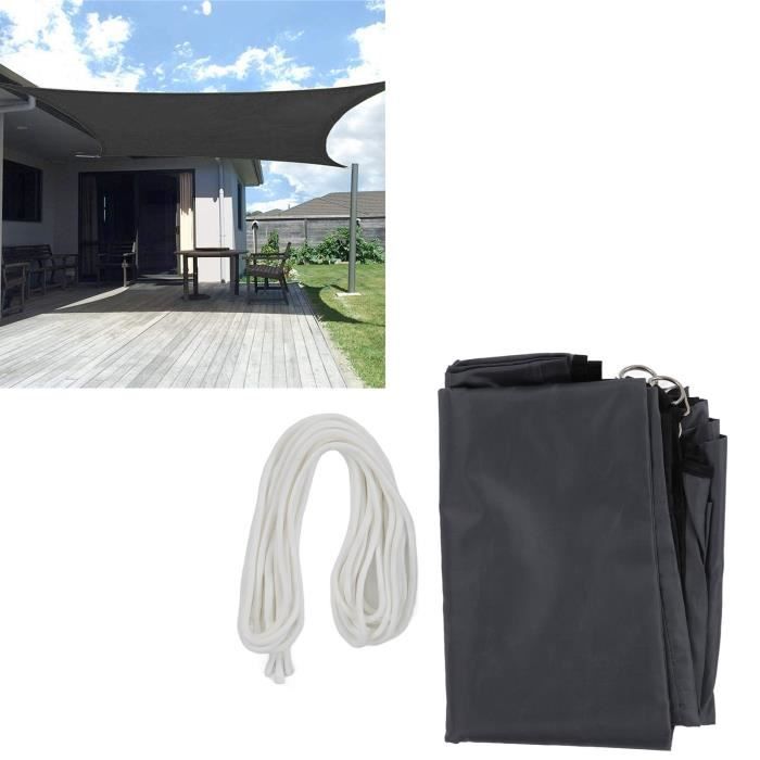 Ombrage Piscine Terrasse Voile D'Ombrage Rectangulaire 2x3.5m - Imperméable Anti-UV 98% - Pour Terrasse/Jardin/Balcon - Gris Protection Solaire Jardin