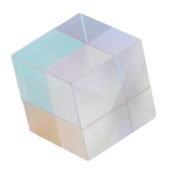 Prisme en Cube X rvb endommagé de 22mm, croix dichroïque, enseignement de la physique, décoration DIY, 6 pièces  1420