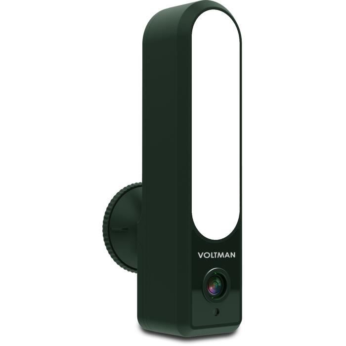 Caméra lumineuse extérieure connectée - détecteur de mouvement, vision de nuit et haut parleur (Ninj-E) Wi-Fi - Voltman