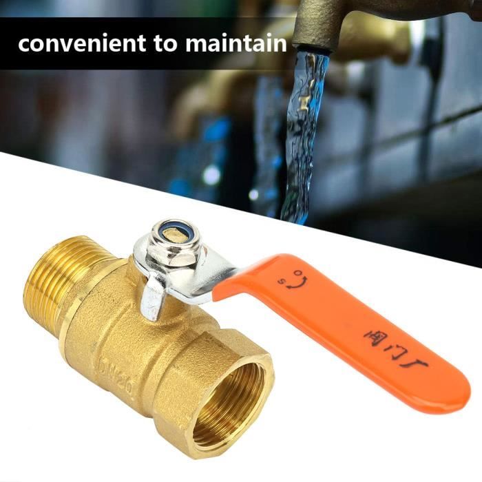 2 Mini Vannes D'arrêt 3/8" BSP Femelle X Femelle - Laiton - Pour Eau Ou Gaz - Pression Jusqu'à 15 Bars