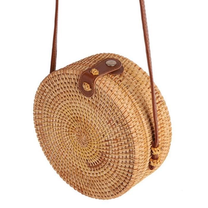 Sac à main rond en osier on sale