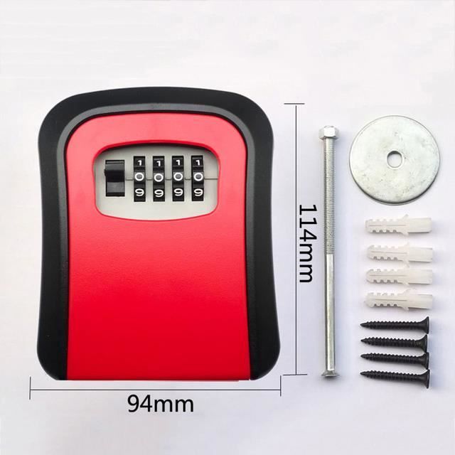 Boîte de rangement à clés murale avec porte en verre – Boîte de rangement pour clés en acier inoxydable avec étiquettes colorées et matériel de montage