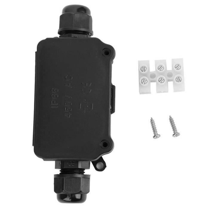 Boîtier De Jonction étanche IP65 Kenable - Pour Câbles électriques, Extérieur, Noir