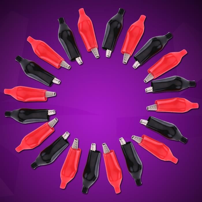 20 pièces 35 MM pince crocodile en métal pince électrique crocodile pour tester le mètre de