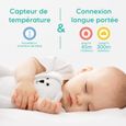 Aycorn Babyphone Moniteur vidéo pour bébé avec caméra et écran LCD extra large, Vision nocturne, Surveillance de la Température-1