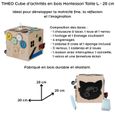 Cube d'activités en bois Montessori TIMEO - Taille L - Mixte - 3 ans et plus-1