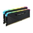 Mémoire RAM - CORSAIR - Vengeance RGB RS DDR4 - 32GB 2x16GB DIMM - 3600 MHz  - 1.35V - Noir (CMG32GX4M2D3600C)-1