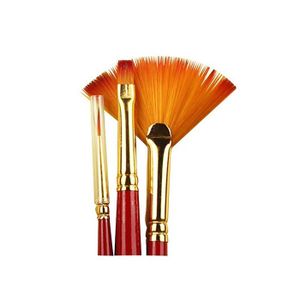 Lot de 3 pinceaux HD pour des effets de texture: éventail n°4 + 2 pinceaux plats Lot de 3 pinceaux HD pour des effets de texture: éventail n°4 + 2 pinceaux plats
