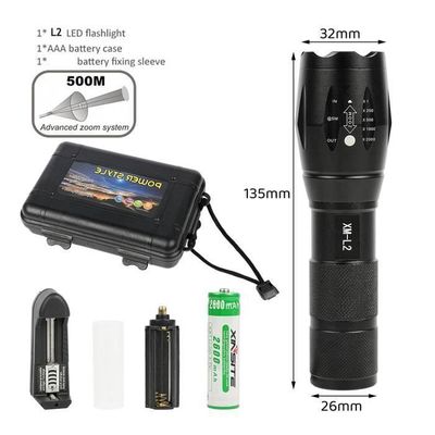 Lampe Torche LED 6000 Lumens - Avec Fonction Lanterne - Neuve