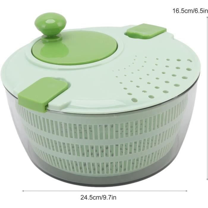 Essoreuse à Salade Électrique - Capacité 4,5 L, Transparente - Séchage Rapide Légumes Et Fruits