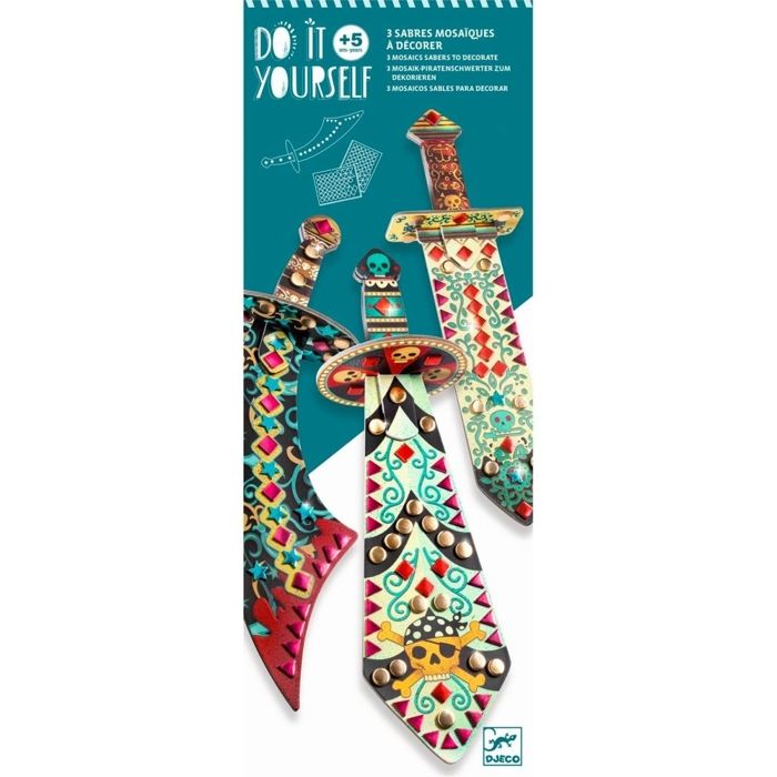 Sabres pirates DIY à décorer : kit créatif enfant 5 ans DJECO