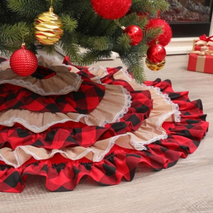 Jupe D'arbre De Noël Simply Shabby Chic - Velours Rose Floral, 48 Pouces, Neuf