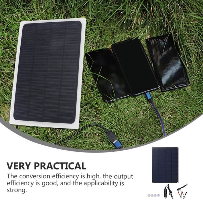 Panneau Solaire Portable 10W – Sortie USB 12V, étanche, Pour Extérieur, Chargeur Pour Téléphone