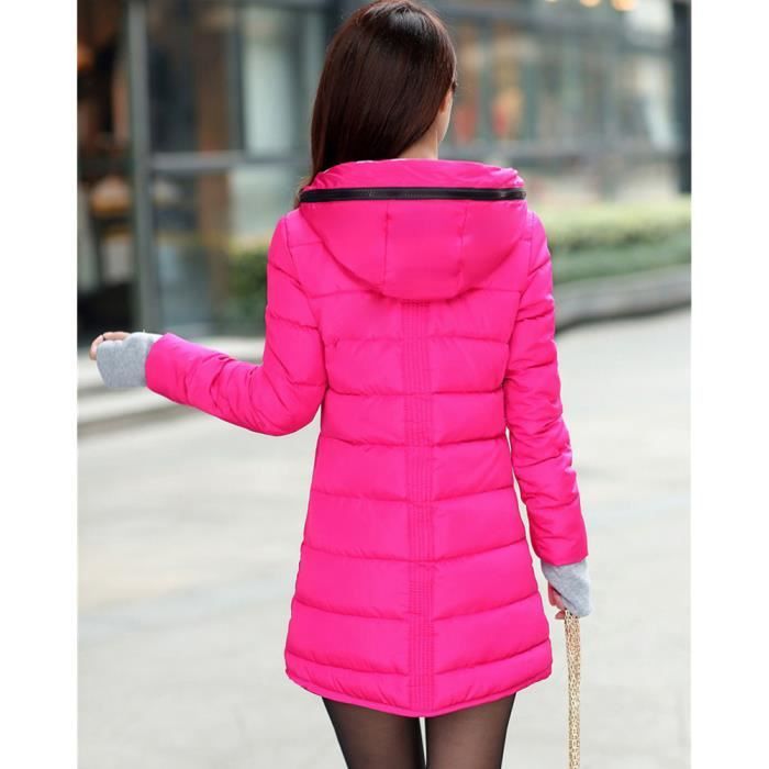 Doudoune longue rose femme best sale