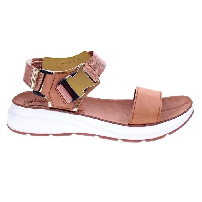 Sandales Femme Fantasy Sandals Leona Marron Marron Cdiscount Chaussures