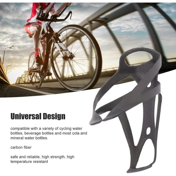Lot De 2 Porte-bidons Vélo Joxvizx – Fibre Carbone 3K, Ultra Légers (25g), Noir Mat, Compatibles VTT/route, Montage Facile