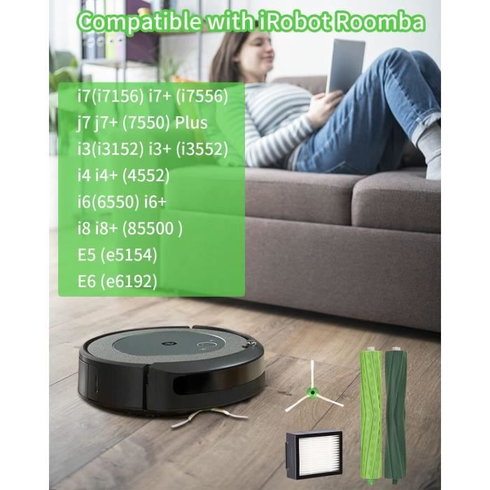 Pièces De Rechange Pour Irobot Roomba E5 E6 I7 I7+ I3 I3+ I4 I4+ I6 I6+ J7  J7+, Kits Accessoires De Remplacement Pour Irobot [H136] - Cdiscount  Electroménager