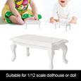 Atyhao bois de meubles de maison de poupée Meubles de modèle de table de bout miniature pour 1/12 accessoires de maison de poupée-2