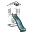 AXI Beach Tower Aire de Jeux avec Toboggan en Vert & Bac à Sable | Grande Maison Enfant extérieur en Gris & Blanc-2