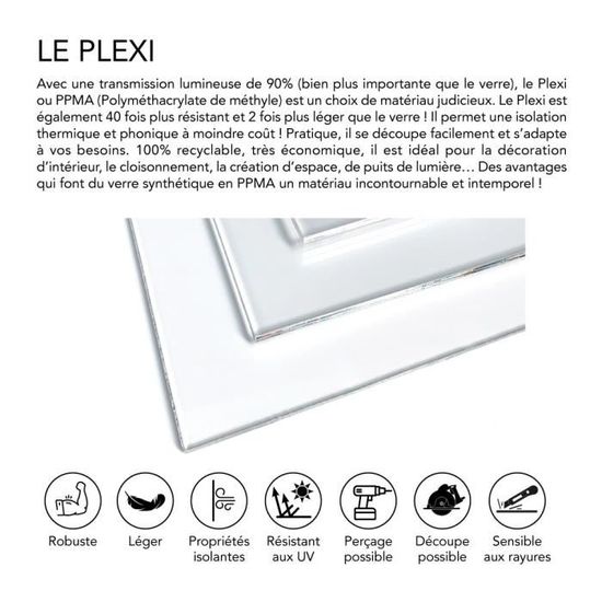 Plaque plexiglass 3mm pmma - Cdiscount