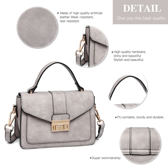Sac à Main Miss Lulu Tricolore PU – Bandoulière Chic Perles Cristal, Élégant Et Spacieux Pour Femme