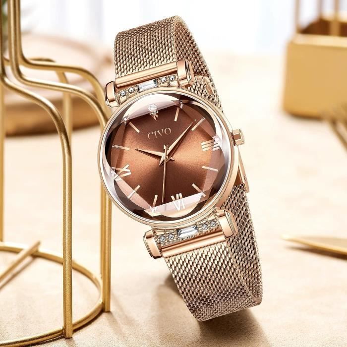 Montre femme en top acier inoxydable