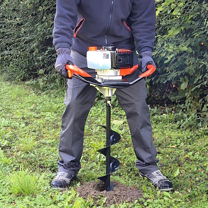 Mèche Diamètre 80 Mm Longueur 80 Cm Pour Tarière Thermique - Acier Robuste Pour Poteaux Clôture Et Plantation