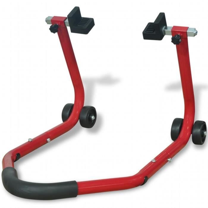 Kit De Béquille Avant Rouge Pour Moto - Support De Levage Atelier - Marque A-PRO Italie