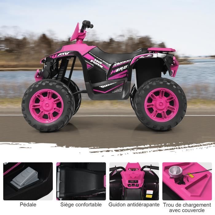 AIYAPLAY Quad électrique pour enfant 6 V avec fonction avant, arrière, musique, phare LED, véhicule pour enfants de 18 à 56 mois, rouge AIYAPLAY Quad électrique pour enfant 6 V avec fonction avant, arrière, musique, phare LED, véhicule pour enfants de 18 à 56 mois, rouge