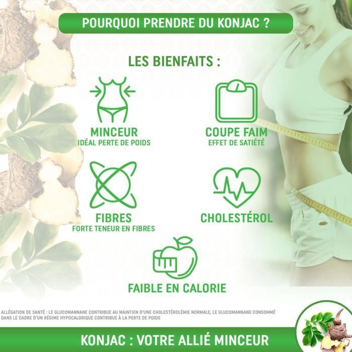 Konjac Bio en Gélules Végétales - Coupe-faim - Nat & Form