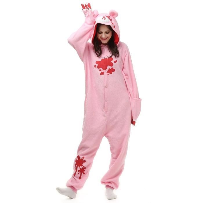 Pyjama Unisexe Adulte Licorne En Flanelle - Taille XL Rose - Pour Carnaval, Halloween, Cosplay Ou Nuit - 9