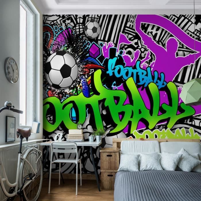 Runa art Papier Peint Intissé Tapisserie Football Graffiti 308x220