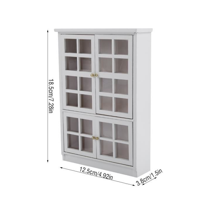 Armoire Miniature 3 Étagères En Bois Pour Maison De Poupée – Meuble De Cuisine Ou Bibliothèque Échelle 1:12