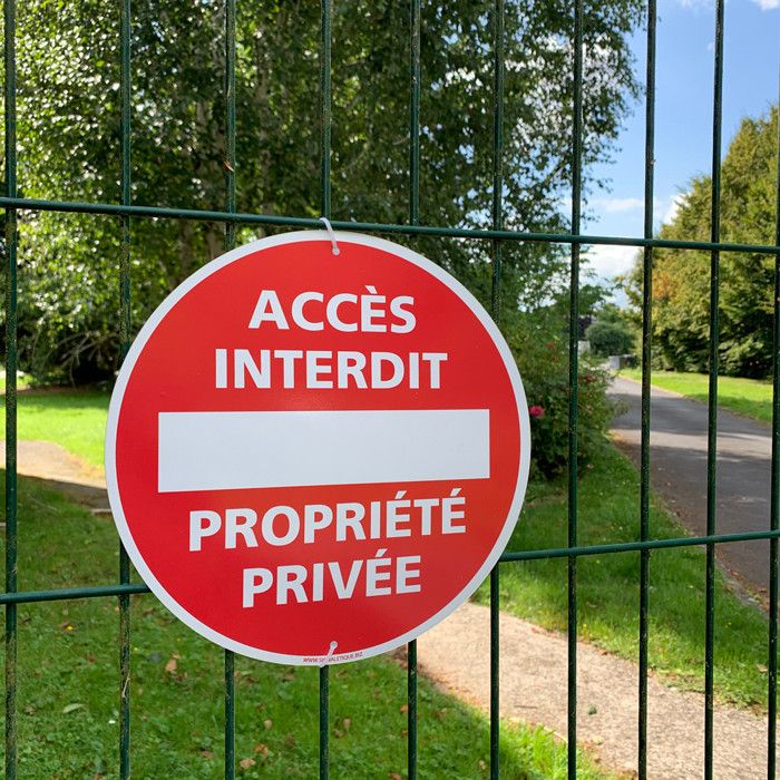 Sticker Panneau Interdiction de Stationner Propriété Privée Rouge
